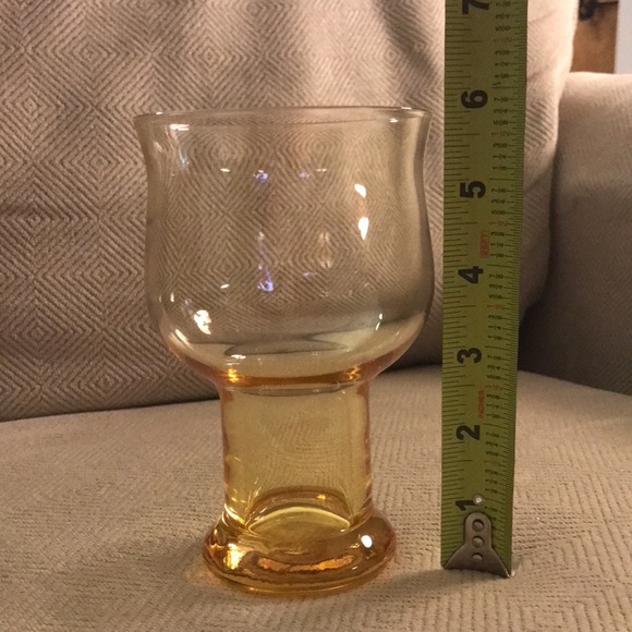 Vintage LENOX Clarion Yellow Blown Crystal Goblets *Set of 4* - Picture 12 of 14